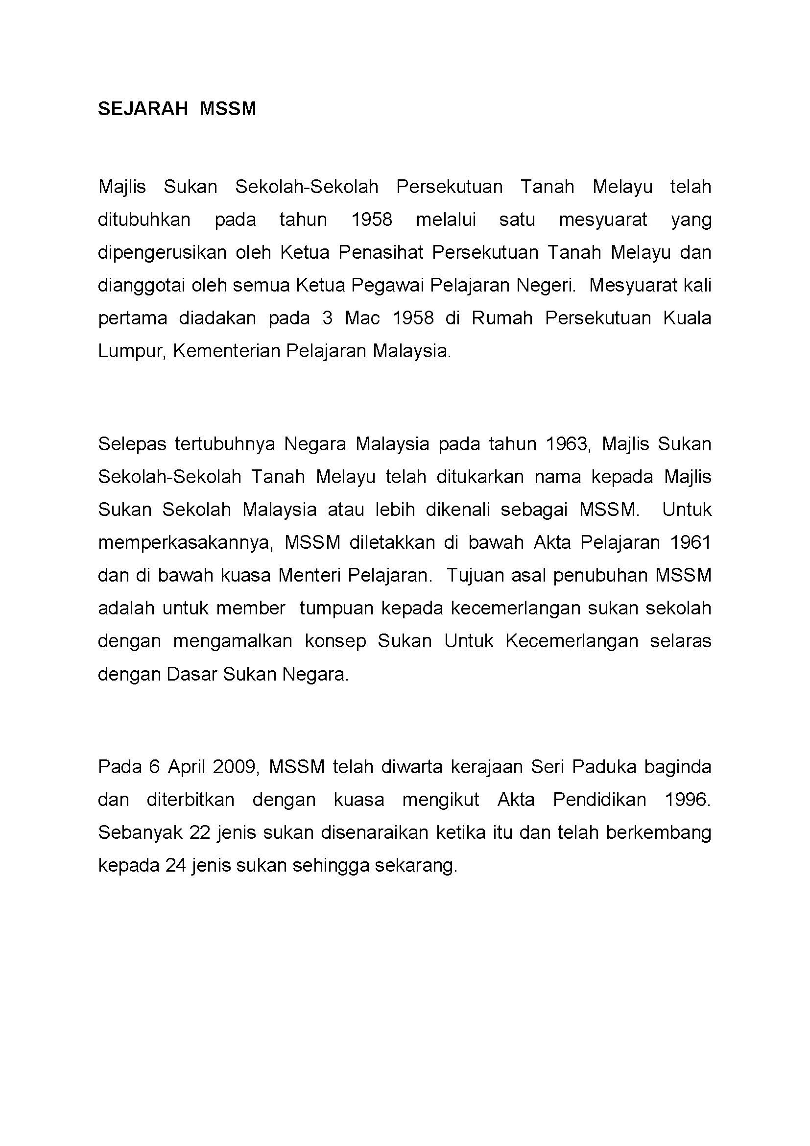 Bilakah tarikh penubuhan negara malaysia